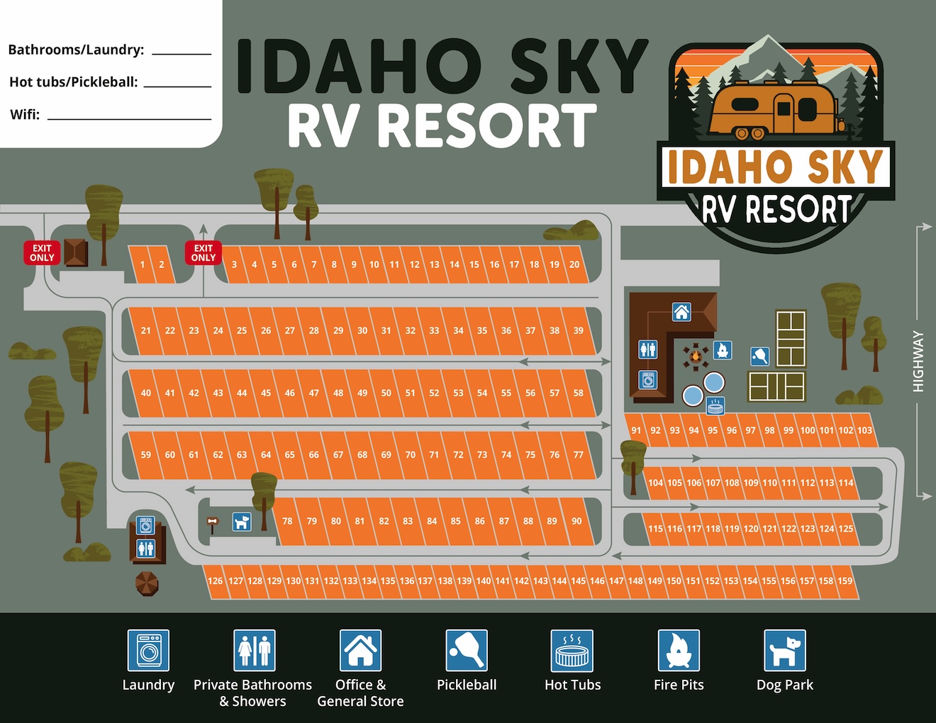 idaho sky rv resort map